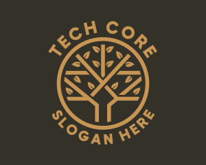 Tree Leaf Branch logo design