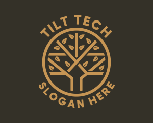 Tree Leaf Branch logo design