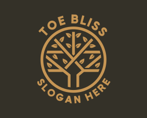 Tree Leaf Branch logo design