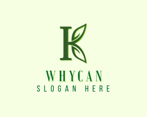 Agriculturist - Organic Leaf Letter K logo design