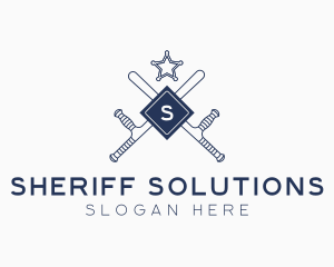 Police Sheriff Baton logo design