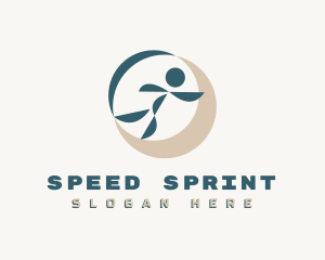 Runner - Abstract Race Runner logo design