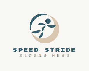 Abstract Race Runner logo design