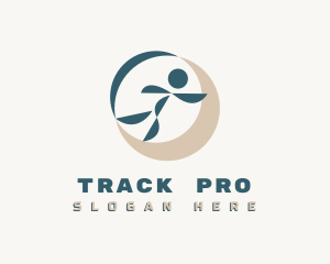 Abstract Race Runner logo design