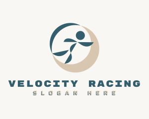 Abstract Race Runner logo design