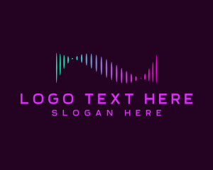 Vibrate - Frequency Wave Audio logo design