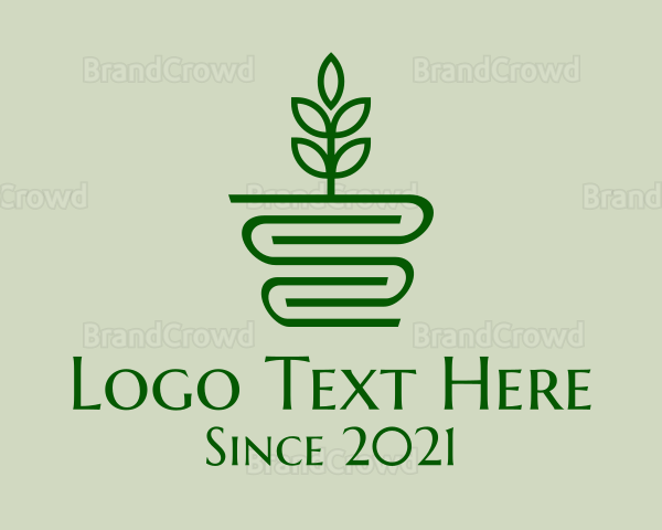 Eco House Plant Logo
