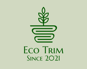 Eco House Plant  logo design