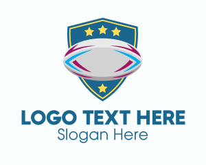 Football - Rugby Team Shield logo design