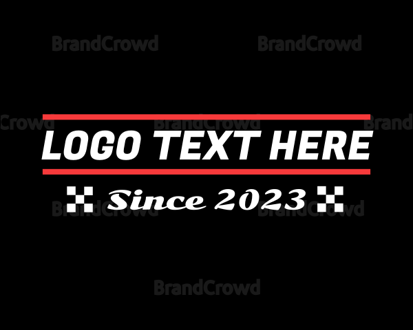 Automobile Racing Text Logo