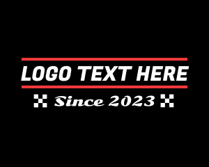 Car - Automobile Racing Text logo design