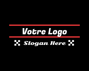 Automobile Racing Text  Logo