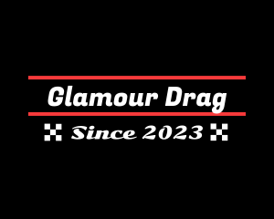 Drag - Automobile Racing Text logo design