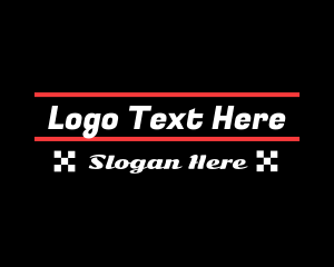 Automobile Racing Text  Logo