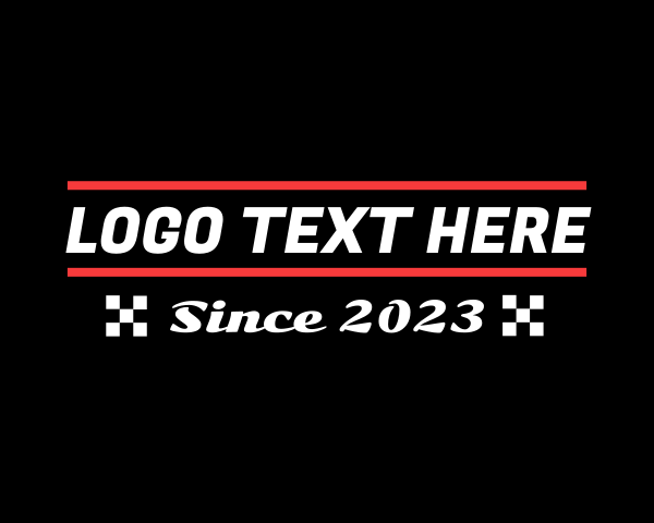 Transportation - Automobile Racing Text logo design