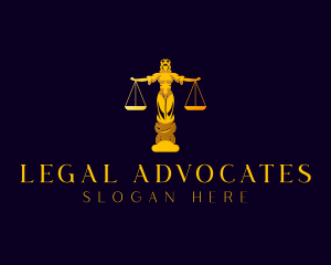 Female Law Scales logo design