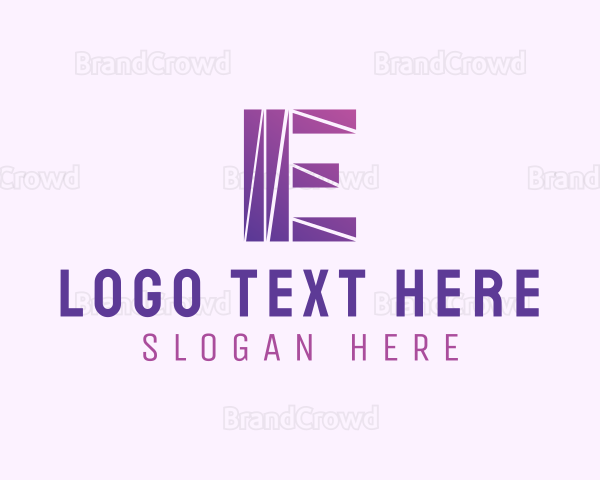 Modern Purple Letter E Logo