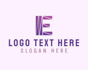 Purple - Modern Purple Letter E logo design
