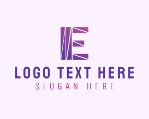 Modern Purple Letter E Logo