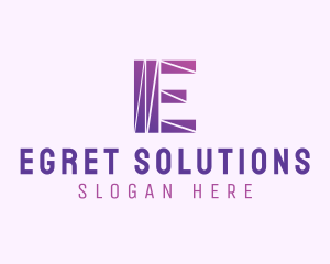 Modern Purple Letter E logo design