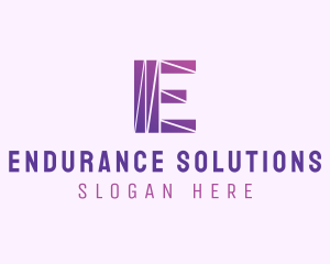 Modern Purple Letter E logo design