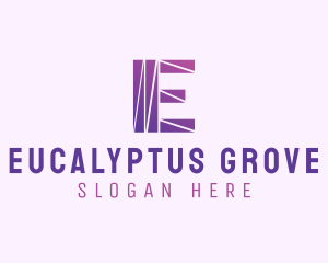 Modern Purple Letter E logo design