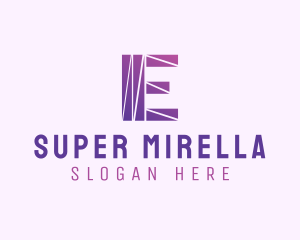 Line Motion - Modern Purple Letter E logo design