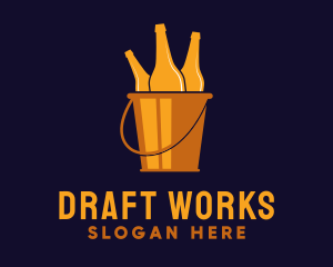 Draft - Gold Beer Bucket Pub logo design