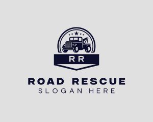 Tow Truck Transport Vehicle logo design