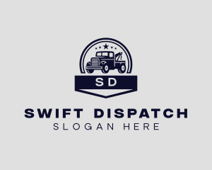 Tow Truck Transport Vehicle logo design