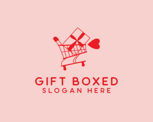 Valentine Shopping Cart logo design