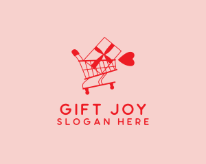 Valentine Shopping Cart logo design