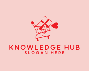Online Shopping - Valentine Shopping Cart logo design