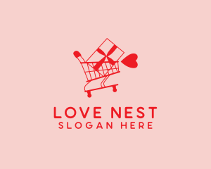 Valentines - Valentine Shopping Cart logo design