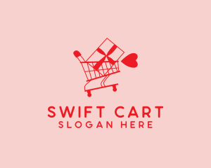 Valentine Shopping Cart logo design