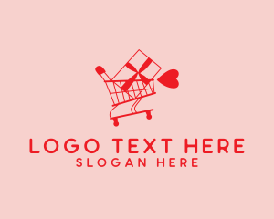 Shopping Cart - Valentine Shopping Cart logo design