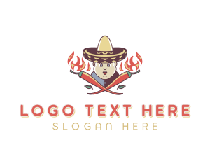 Dining - Spicy Mexican Chili logo design