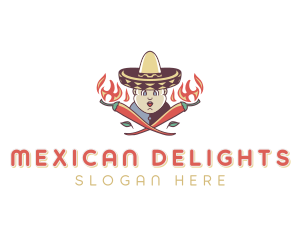 Spicy Mexican Chili logo design