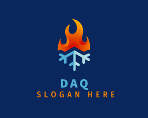 Industry - Gradient Flame Snowflake logo design