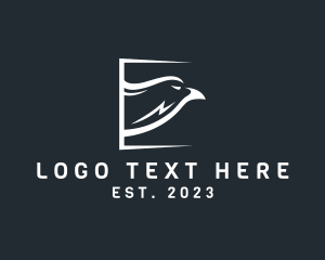 Minimalist Eagle Aviation logo design