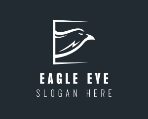 Minimalist Eagle Aviation logo design