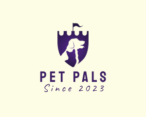 Dog Cat Castle Pet logo design