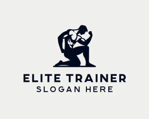 Bodybuilder Fitness Trainer logo design