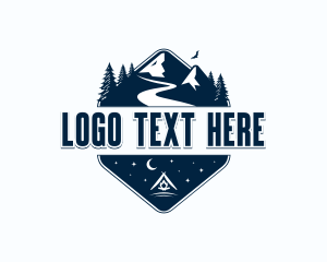 Tourism - Travel Mountain Hiking logo design