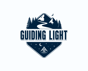 Travel Mountain Hiking logo design