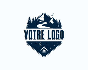 Bird - Travel Mountain Hiking logo design