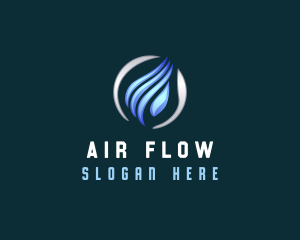 HVAC Air Cooling logo design