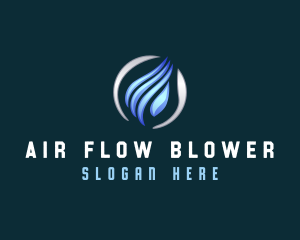 HVAC Air Cooling logo design