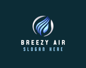 HVAC Air Cooling logo design