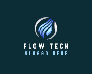 Flow - HVAC Air Cooling logo design